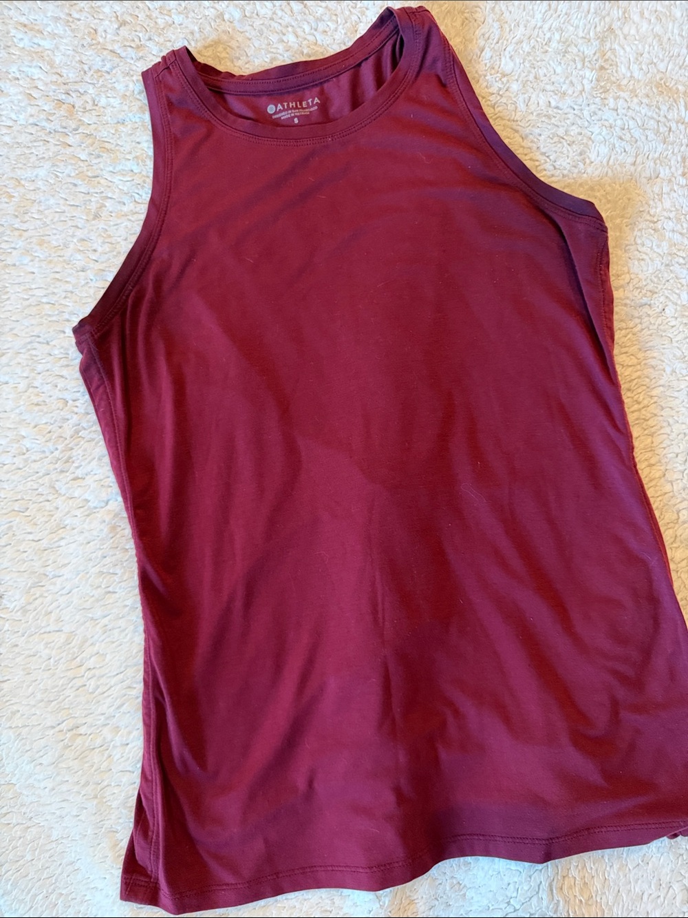 Athleta Maroon Racerback Tank Top - Sleeveless Active Tee